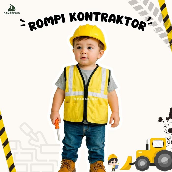 Baju Profesi Anak Kontraktor – Kostum Rompi Pekerja Proyek