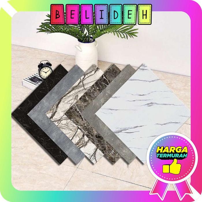 ☛BELIDEH☚ Vinyl Lantai Marbel (30 x 30 cm) / Vinyl Sticker Lantai Marmer Granit / Stiker Lemari Marb