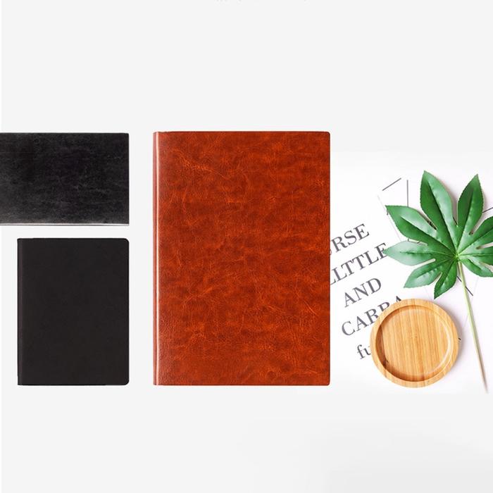 A6 Softcover PU Notebook Notepad Ribbon Page Tag 100 Sheets
