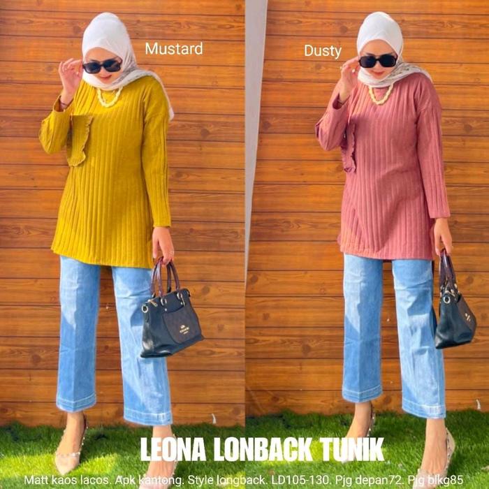 LEONA TUNIK | Tunik Polos | | Atasan Kaos | | Tunik Wanita | | Tunik Kaos |