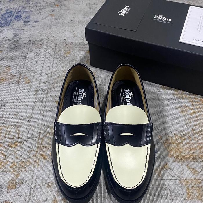 THE KENFORD FINE SHOES MENS COMBI LOAFERS - BLACK/WHITE