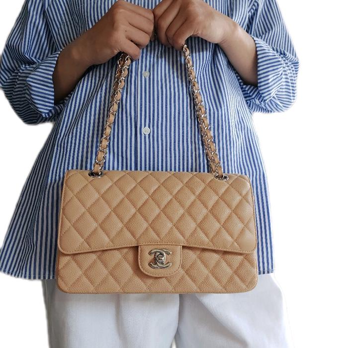 CHANEL CLASSIC BEIGE CAVIAR