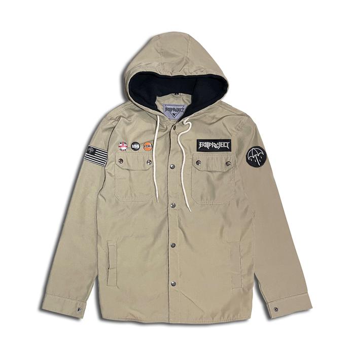 Field Hoodie Khaky dengan Patch Bordir BMTH 061