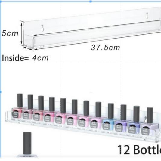 Akrilik Organizer Kosmetik Botol Kutek Serbaguna - Rak Gantung Acrylic Dinding makeup