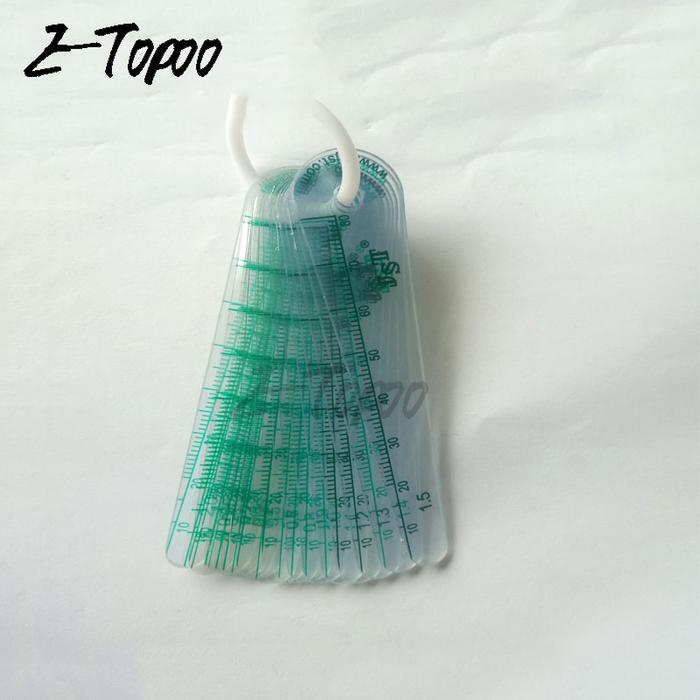 0.05-1.5mm Thickness Plastic Feeler Gauge Gap Filler Measuring Tool
