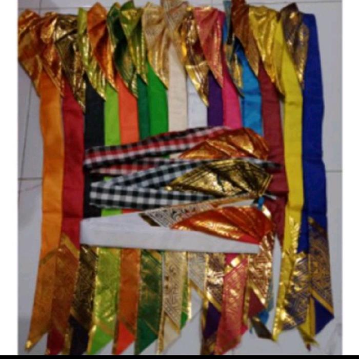 UDENG BALI aksesoris kostum adat ibadah ikat kepala sleyer jamang bali TOPI Turban Motif Elegan - Wa