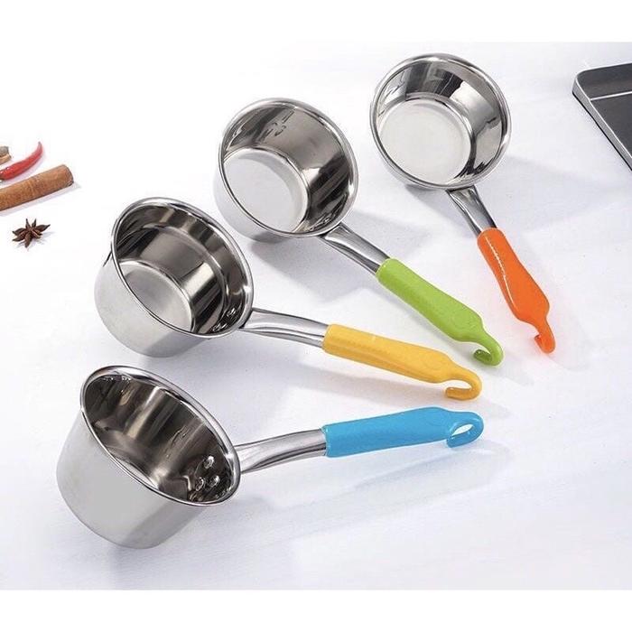 Panci Gagang warna warni / Panci Mie stainless / Panci Memasak / panci sop kuah gagang pendek