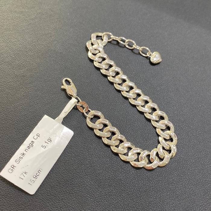 gelang rantai sisik naga kadar 750%