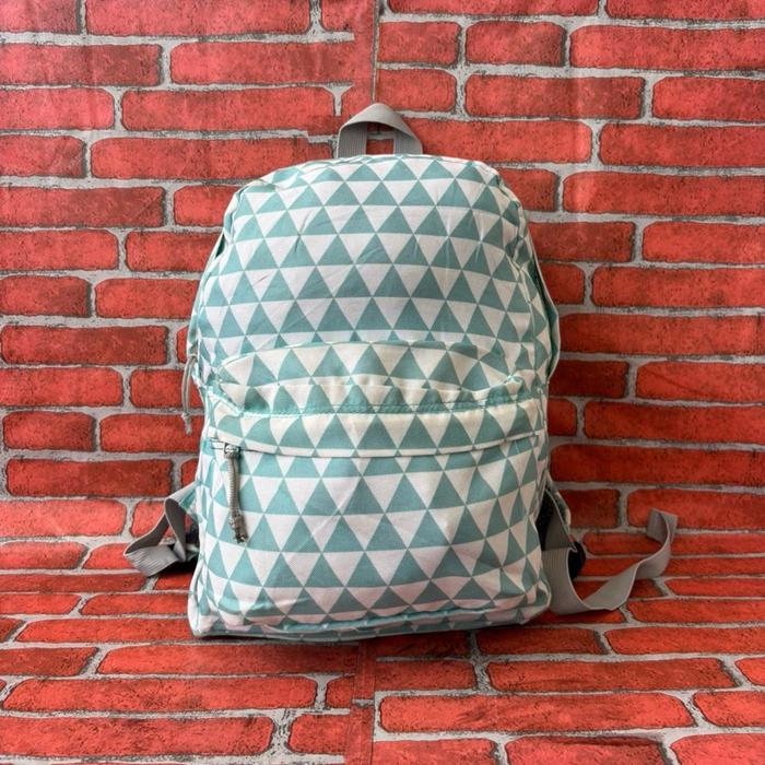 TAS RANSEL FASHION WANITA SECOND BRANDED SEGITIGA HIJAU / TAS RANSEL WANITA