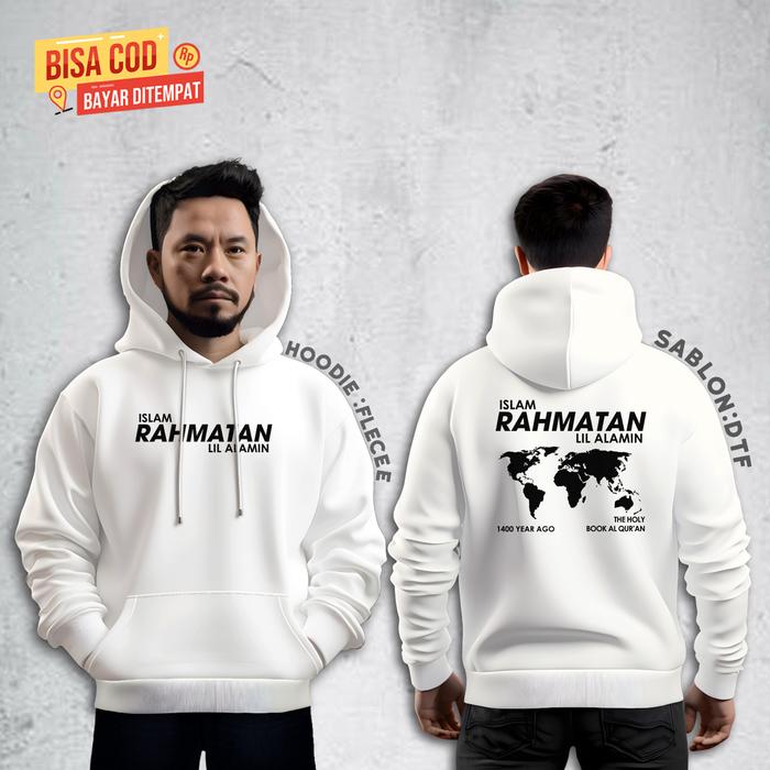 NEW FASHION HOODIE CUSTOM ISLAM RAHMATAN LIL ALAMIN DAKWAH TERLARIS FYP VIRAL