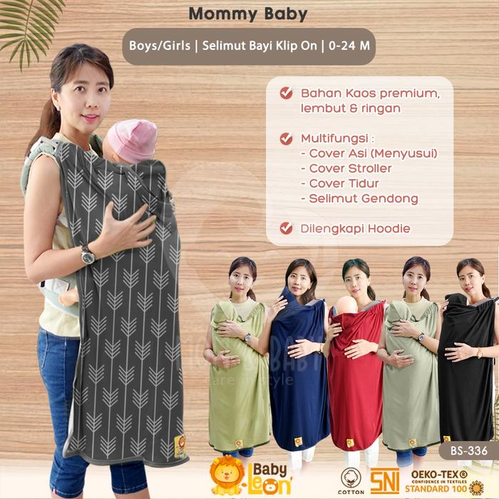 4in1 BABY LEON Selimut Hoodie Klip Baby Selimut On The Go Baby Blanket Hoodie BS-336 Selimut Strolle