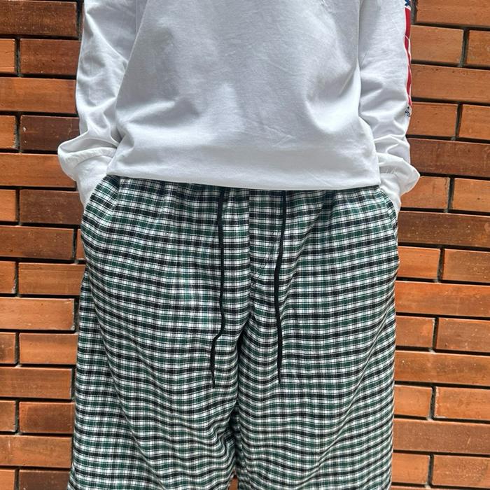 RND Celana Pendek Katun Flanel Pria 3/4 Plaid Short Desain Tali Serut All size Lembut Adem tidak kak