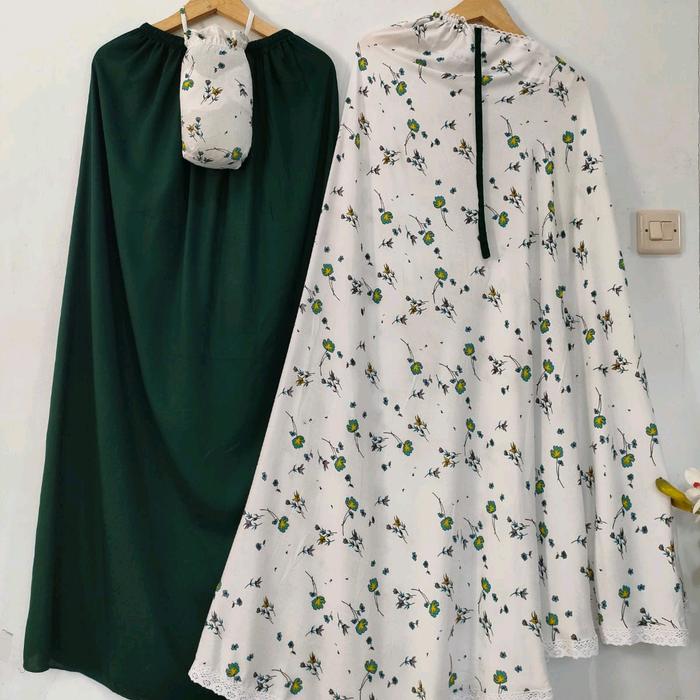 BISMILLAH.. READY MUKENA RAYON JUMBO *PUTIH POLOS*   BAHAN RAYON KBI (SANGAT NYAMAN,LEMBUT DAN HALUS