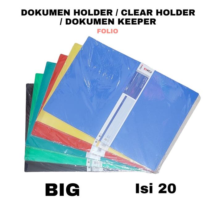 Map Dokumen Holder Isi 20 Pocket / Display Book Folio / Dokumen Keeper / Clear Holder