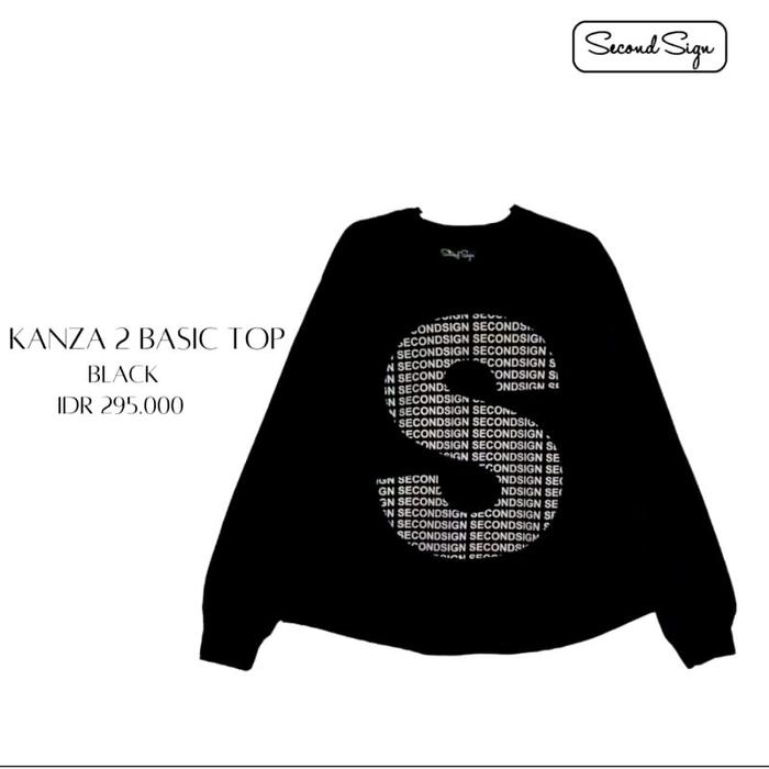 kanza basic top//second sign//pakaian wanita//kaos lengan panjang//atasan wanita