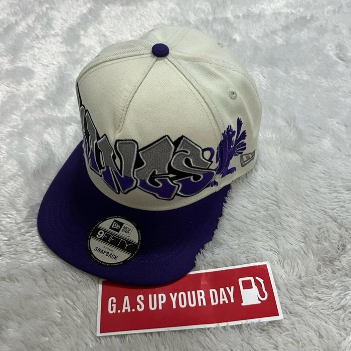 New Era NBA Sacrameto Kings White Purple Snapback 9FIFTY Hat Original