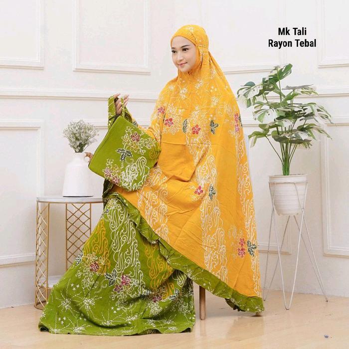 Mukena Cap Free Tas Rukuh Batik Rayon Tebal Cantik