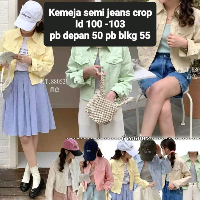KEMEJA SEMI JEANS HBT LD 100cm PB DEPAN 50cm DAN PB BLKG 55cm