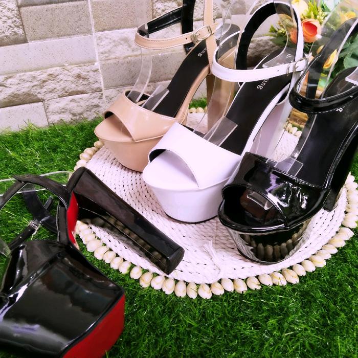 Sepatu Hak Tinggi Wanita 17cm Glossy Non Slip - Shoes