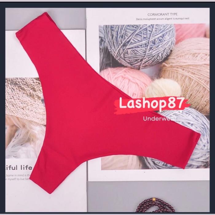 Celana Dalam Seamless / G string Seamless Spandex - Merah, G String Seamless Size M