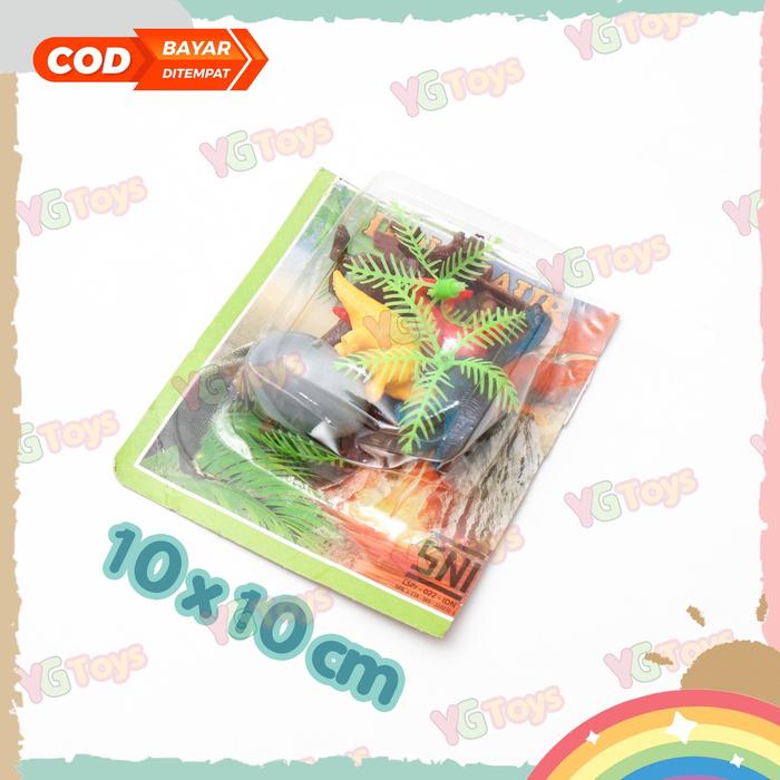 YGtoys Mainan Dinosaurus Karet Boneka Dino Mini Kecil Set