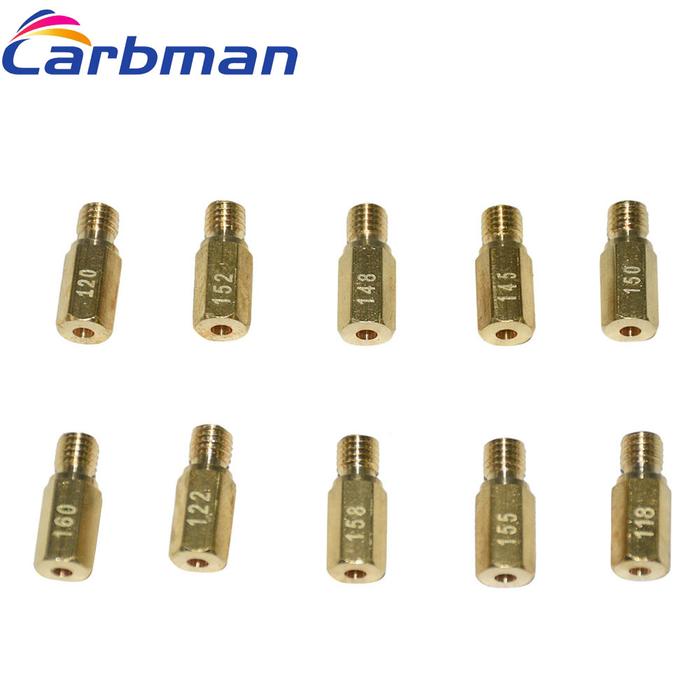 Carbman 10 Pcs Carburetor Main Jet Kit for PWK OKO CVK K120-K170