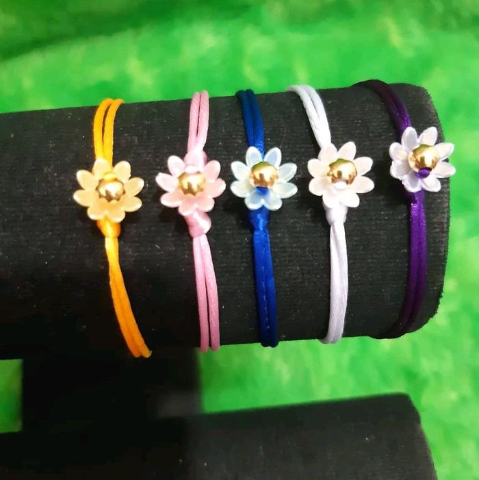 Gelang Tali Variasi Bunga Emas1 kadar 10karat Berat 0,1gram Semar Jawa