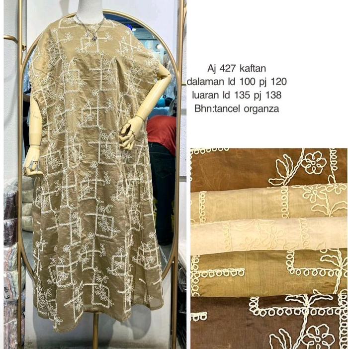 Dress one set inner cantik paper silk