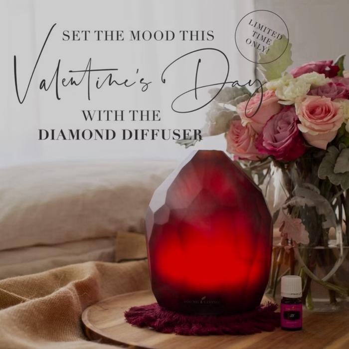 Diamond Ultrasonic Diffuser Young Living free essential oil 5ml