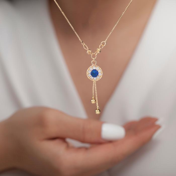 Kalung Titanium Stainless Steel Aksesoris Wanita Kalung Fashion dengan Liontin Batu Permata D504 ula