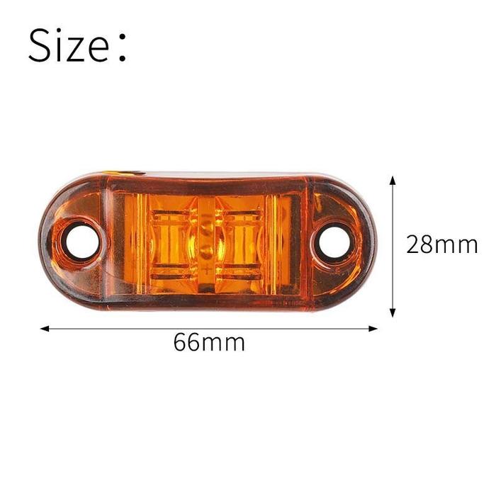4pcs/Set Lampu Bak Samping Truk 24 Volt 12 Volt Lampu Led Samping Truk Universal Lampu Pinggir Truk 