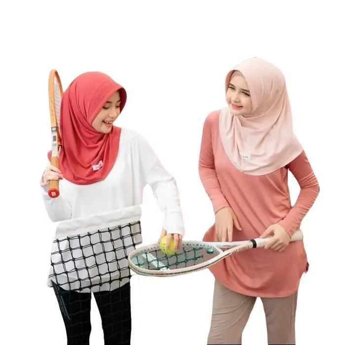Hijab Size S Ori Kenan Matt Jersey Bergo Busa Instan Kerudung Nyaman Casual Panjang Simple Muslim Sp