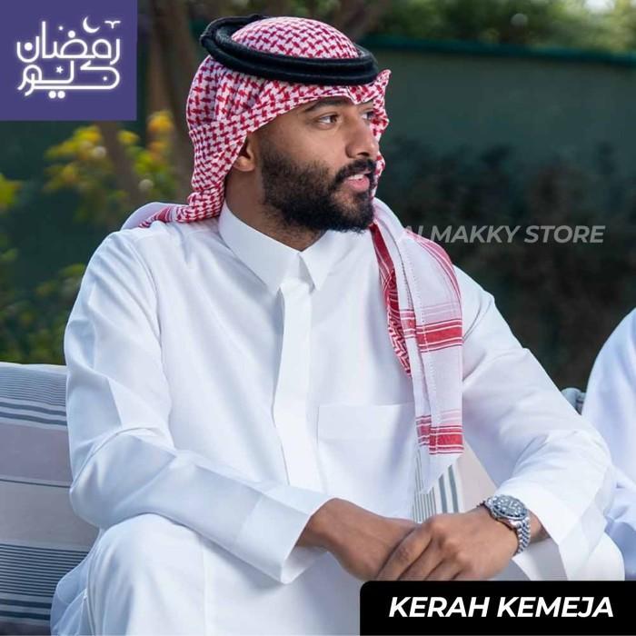 Al Aseel Premium Katun Dewasa Kerah Kemeja Manset - Jubah Gamis Arab