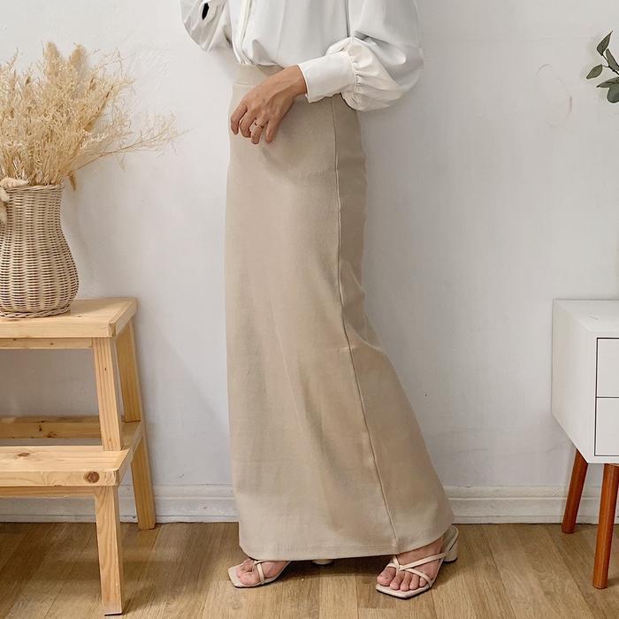 Span Skirt / Rok Span Premium Kaos Polos Tebal Pasti Ori