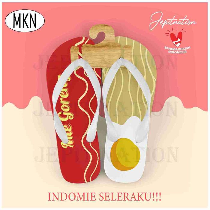 [SANDAL JEPIT] Indomie goreng (MKN) kolaborasi bukan swallow Sendal Jepit Cowo Pria Wanita Perempuan