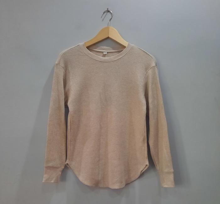 Preloved Blouse Waffle Beige Uniqlo