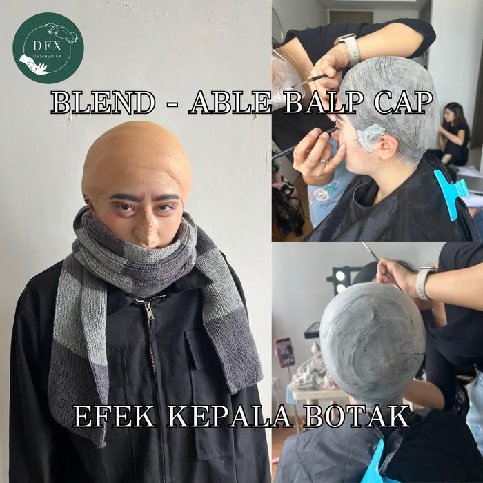 [PRODUK LOKAL] BALD CAP | TOPI BOTAK | EFEK KEPALA BOTAK | PENUTUP KEPALA BOTAK | HANDMADE