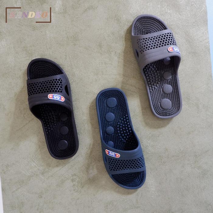 SandSo - Q28 Polos Sandals Wanita Karet Jelly Sandal Rematik Pijat Kesehatan Refleksi Sendal Slipper