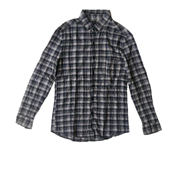 Archive Undercoverism Jun Takahashi Ruched Plaid Shirt Vintage Undercover Kemeja Flanel Flannel Mewa