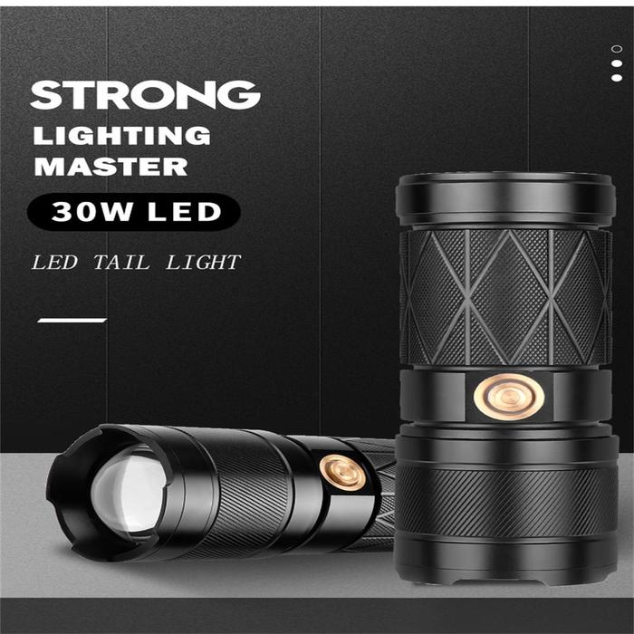 1500 Lumens XHP90 Led Telescopic Zoom Flashlight Rechargeable Outdoor