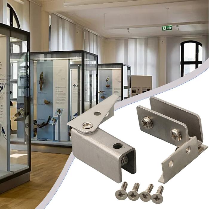 2pcs Engsel Jepit Kaca Stainless Steel Engsel Kaca Jepit Pivot Hinge Glass Door Engsel Pintu Kaca Je