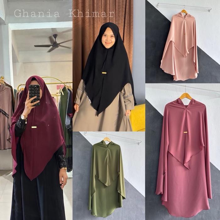 Khimar syari khimar polos ghania premium