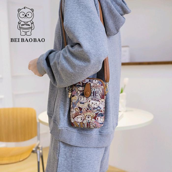 8105 Tas HP kancing depan Piton Bear