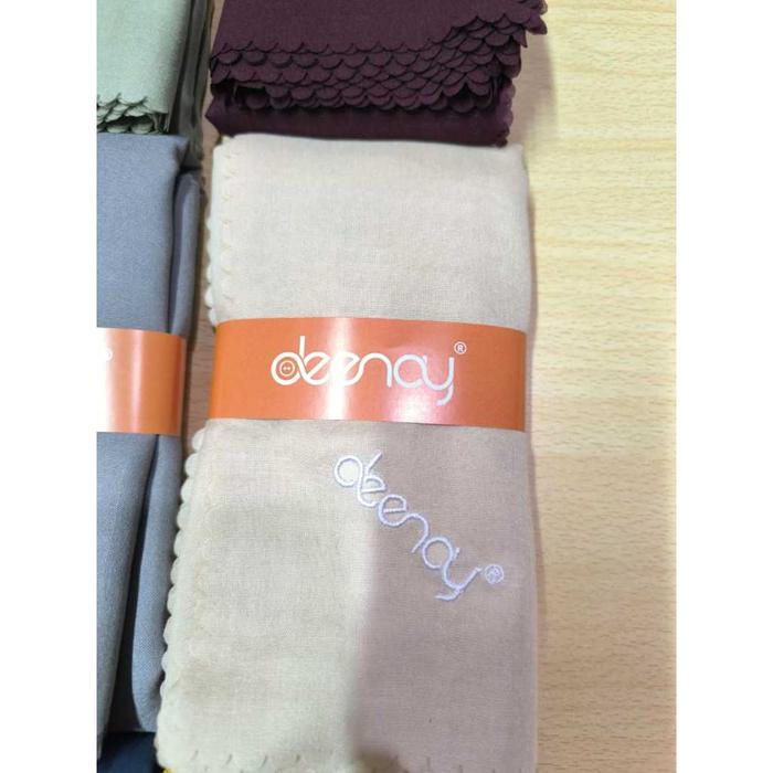 DEENAY- Liza Hitam Hijab Segi Empat Polos Original