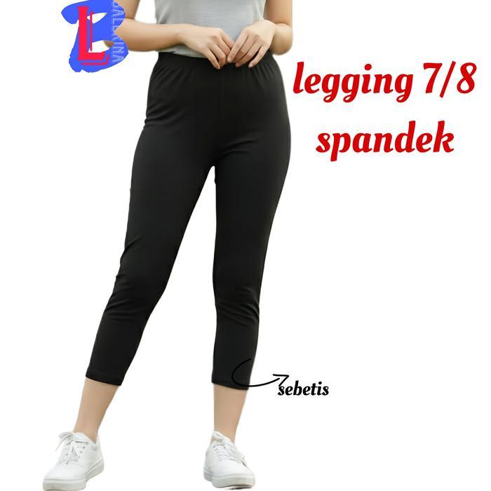 Legging Spandek 7/8 Wanita Celana Santai & Gym Celamis Olahraga Nyaman Dan Fleksibel Leggings Pendek