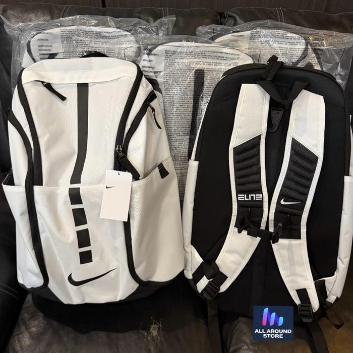 Nike Elite Pro Hoops White Black Backpack V1 (Ready Stock)