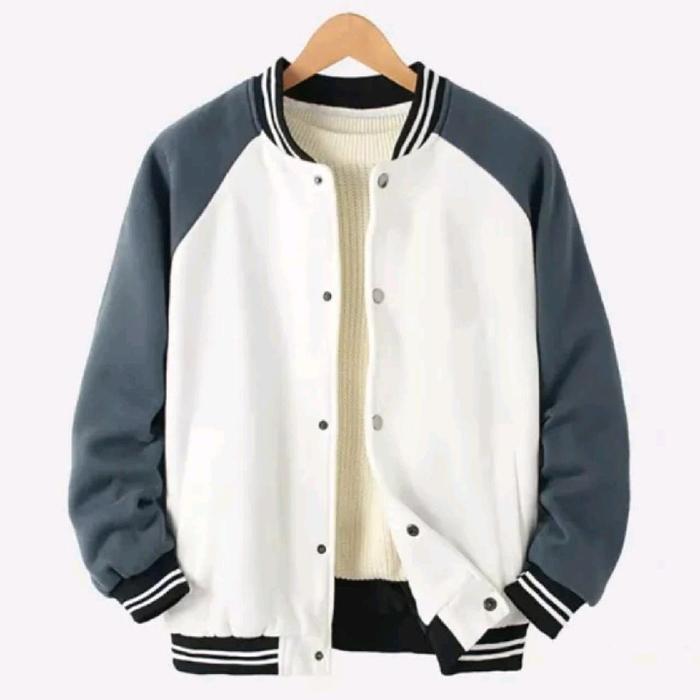 SuperKatun ID - Varsity Raglan Big Size ( S - 6XL ) Jaket POLOS SIMPLE Mix Kombinasi Korean Ulzzang 