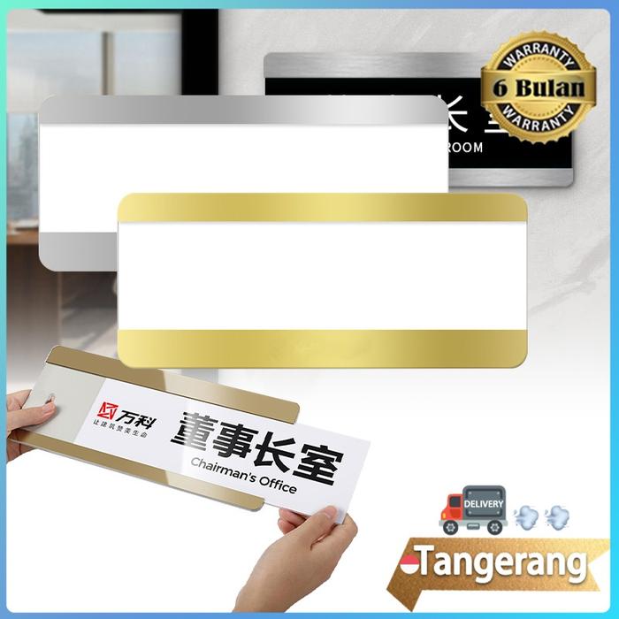 Papan Nama Ruangan Sliding / Papan Nama Akrilik Sliding Stainless / Name Plate Holder Costum Tulisan