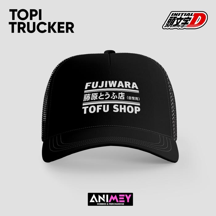 Topi Trucker Initial D Logo / Topi Jaring Initial D / Topi JDM