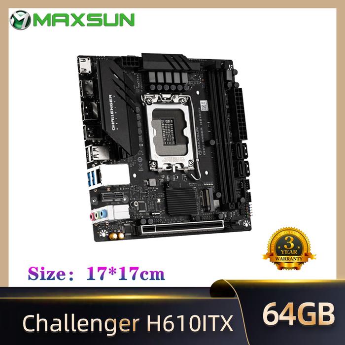 MAXSUN MS-Challenger H610 ITX Computer Motherboard Supports Intel